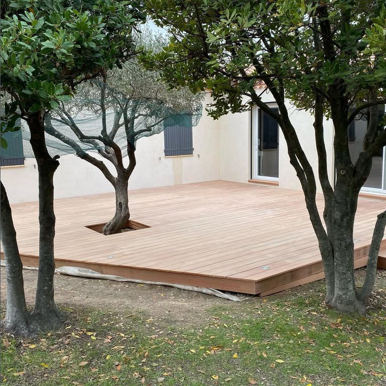 Terrasse en bois exotique